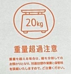レギュラーボックス重量制限20kg